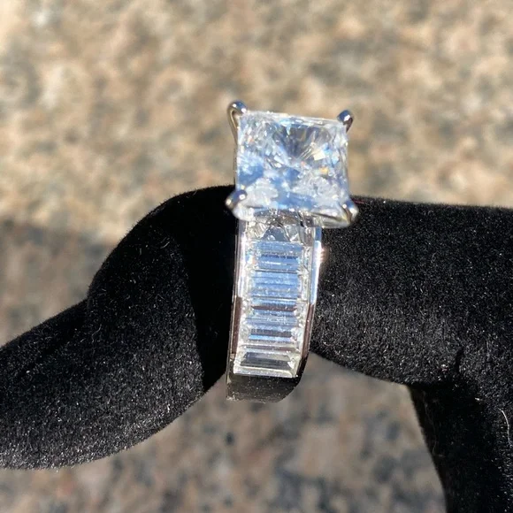 🔥VICTORIA WIECK SQUARE & BAGUETTE STERLING RING🔥 - Picture 2 of 4